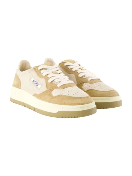 Sneakersy Autry skórzane żółte