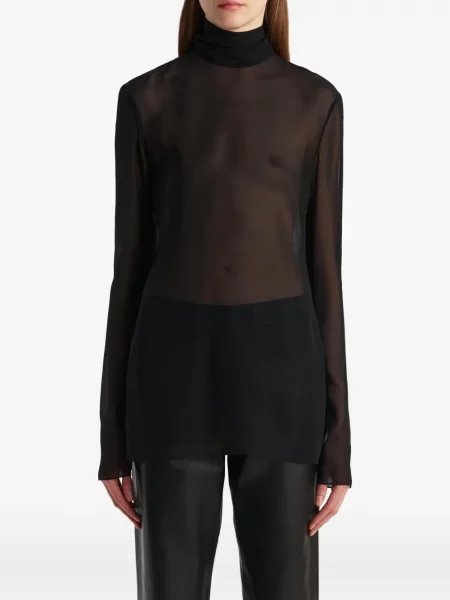 Top Khaite lung negru