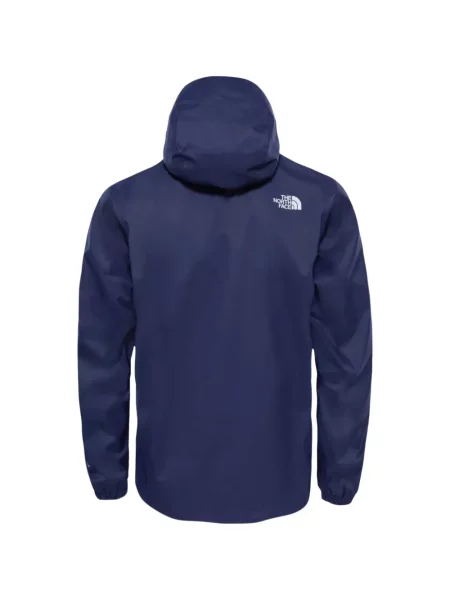 Яке The North Face с качулка с принт синьо