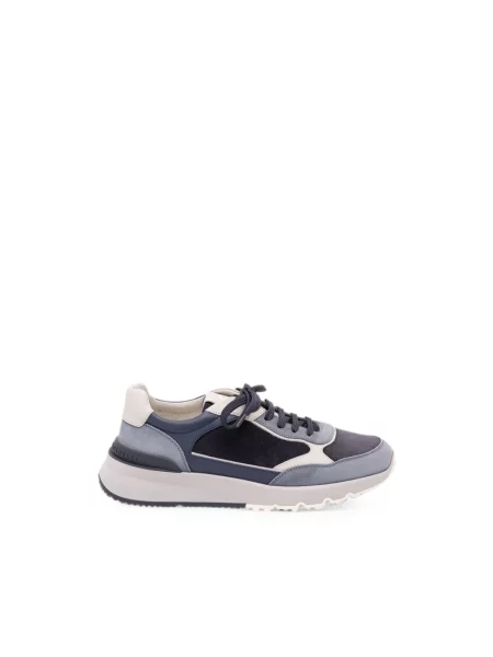 Sneakersy Brunello Cucinelli skórzane niebieskie