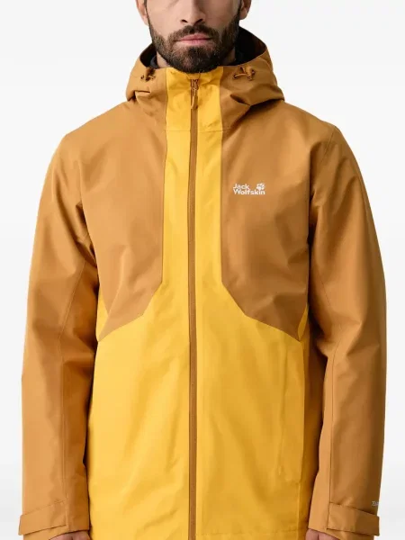 Geacă Jack Wolfskin cu glugă galben