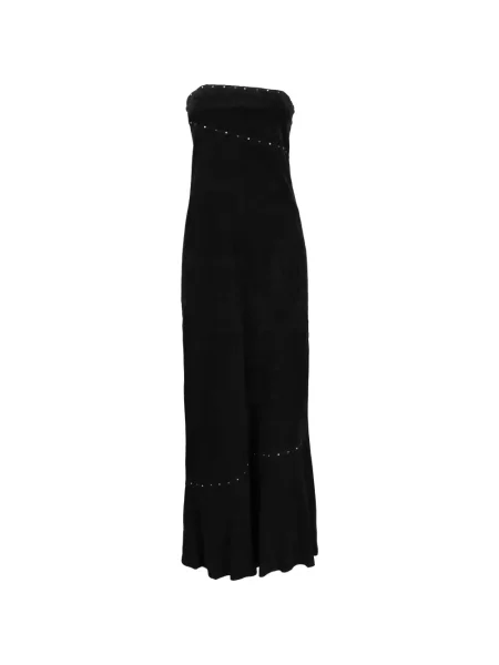 Rochie maxi Margherita Mosconi cu tepi fără bretele negru