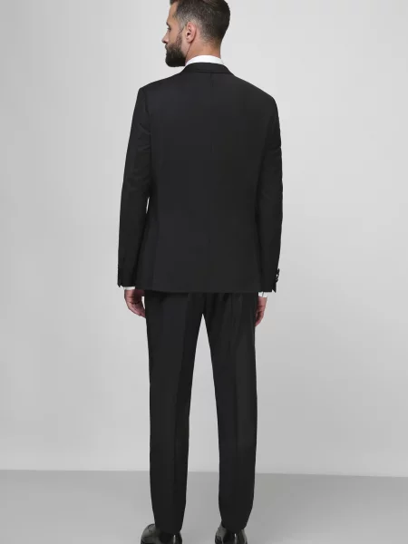 Шерстяной костюмный костюм Karl Lagerfeld черный