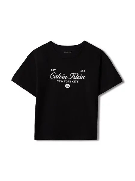 Calvin Klein Jeans majica za djecu od pamuka crna