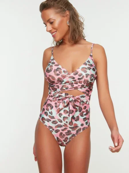 Costum de baie Trendyol maro
