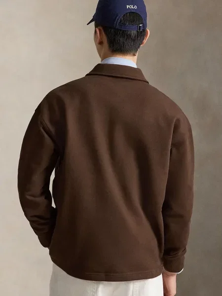 Polo Ralph Lauren pulover z bombažem rjava