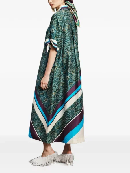 Rochie tip cămașă Alemais verde
