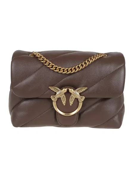 PINKO Torebki Kobieta ONE SIZE Skóra Mini Love Bag Puff Torba na ramię brązowy