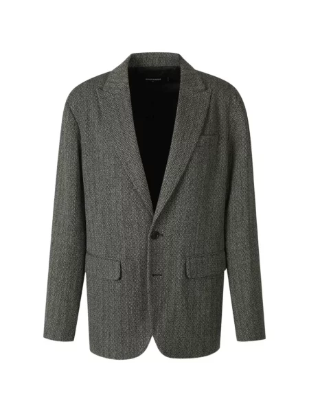 Sacou Dsquared2 cu model herringbone gri