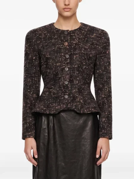 Bouclé sacou Magda Butrym negru