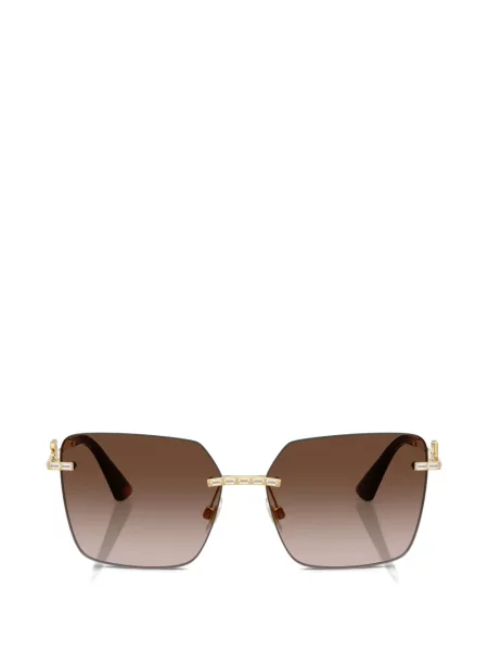 Ochelari de soare Dolce & Gabbana Eyewear cu autograf maro