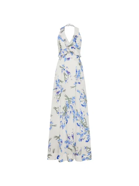 Rochie maxi Rebecca Vallance cu model floral cu imagine de costum alb