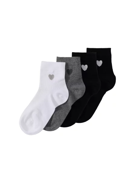 Lindex Șosete gri amestecat / negru alb