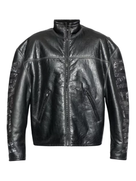 Geacă Balenciaga cu autograf negru