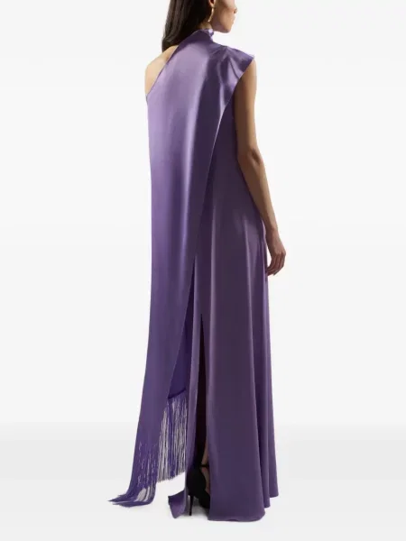 Rochie maxi Taller Marmo cu franjuri violet