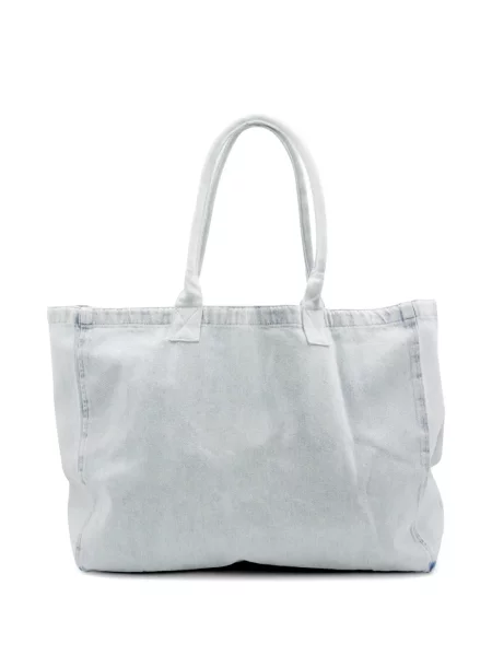 Shopper kabelka Anine Bing s autogramem modrá