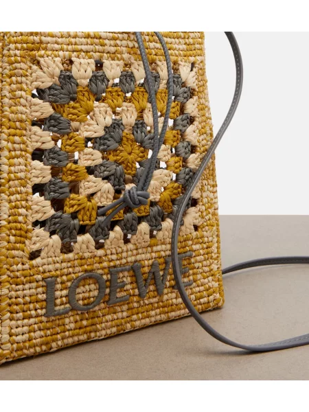 Geantă Loewe cu bretele bej