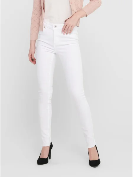 ONLY Blugi Blush Skinny Fit alb