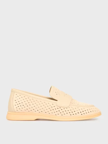 Замшевые лоферы Prpy бежевые