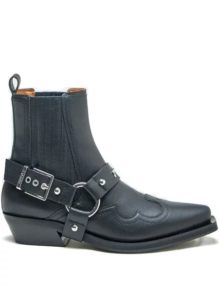 Botine Ganni cu cataramă cowboy negru