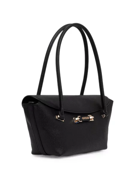 Geantă shopper Guess cu autograf negru