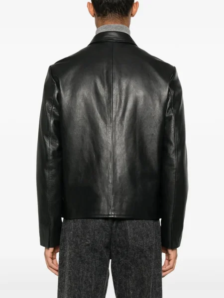 Geanta de piele Sandro negru