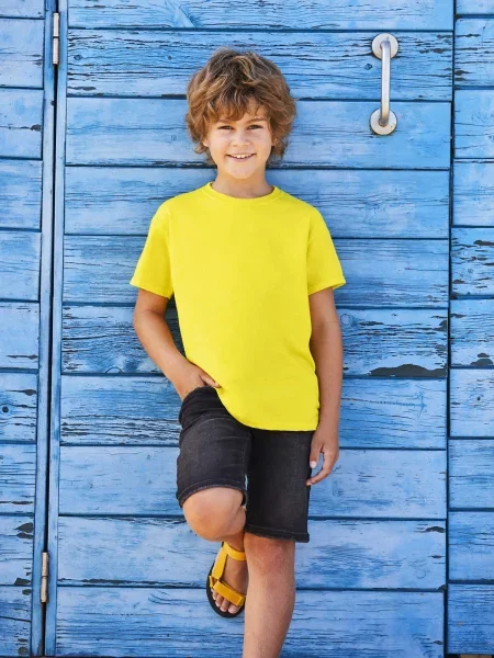 Tricou copii Fruit Of The Loom galben