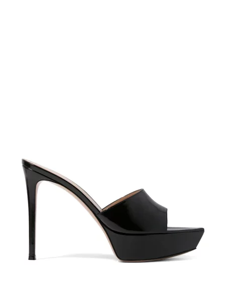 Papuci tip mules Gianvito Rossi cu platformă negru