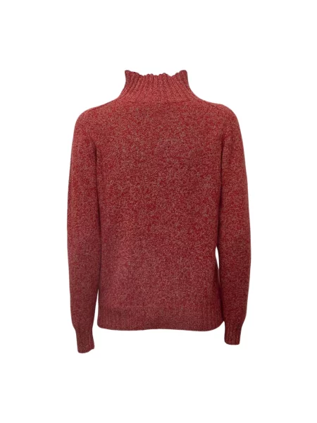 Sweter z golfem Zanone do golfa czerwony