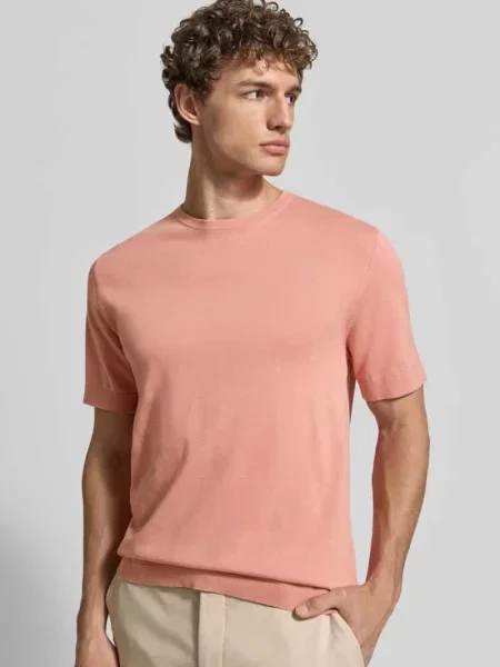 Damski t-shirt o kroju regular fit z czystej bawełny ekologicznej model TORINO' Selected Homme