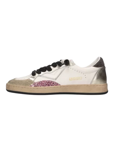 Sneakersy 4b12 skórzane białe