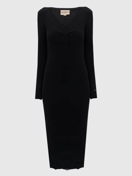 Платье миди Valentino черное