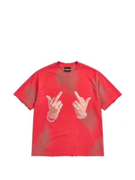 Tricou Warman zdrențuiți roșu
