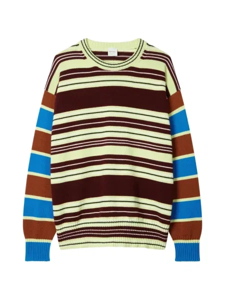 Pulover Paul Smith cu dungi tricotate maro