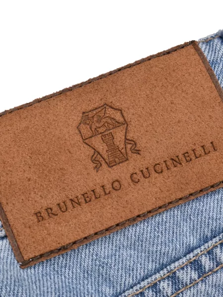 Blugi drepți Brunello Cucinelli albastru
