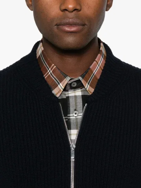 Geacă Zanone tricotate albastru