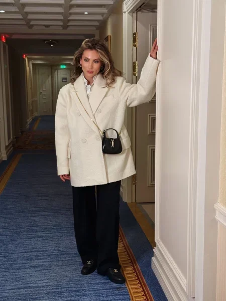 Пальто Milirud молочний текстиль