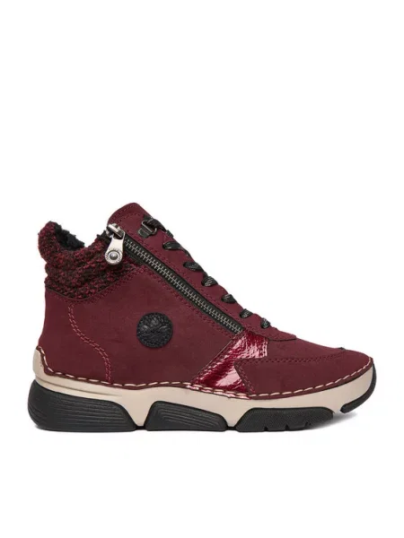 Rieker Gležnjarji Bordo rdeča
