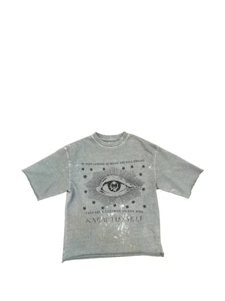 Tricou Astrum zdrențuiți gri