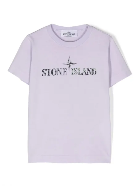 Koszulka dziecięca Stone Island fioletowa