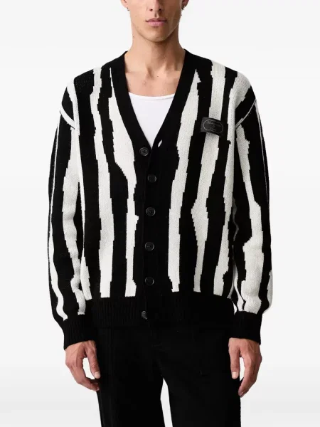 Cardigan Undercover tricotate cu autograf negru