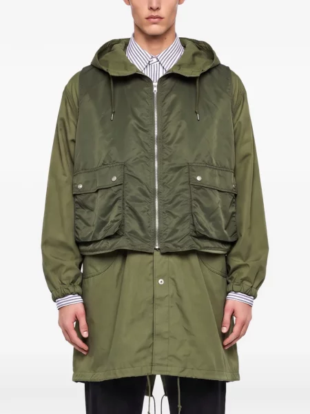 Palton Comme Des Garçons Homme cu glugă verde