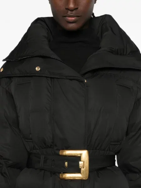 Cu centură geacă cu puf Balmain negru
