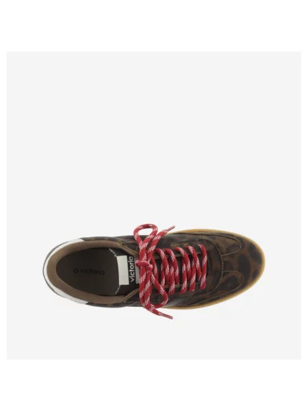 Pantofi Victoria cu imagine cu imprimeu animal print maro