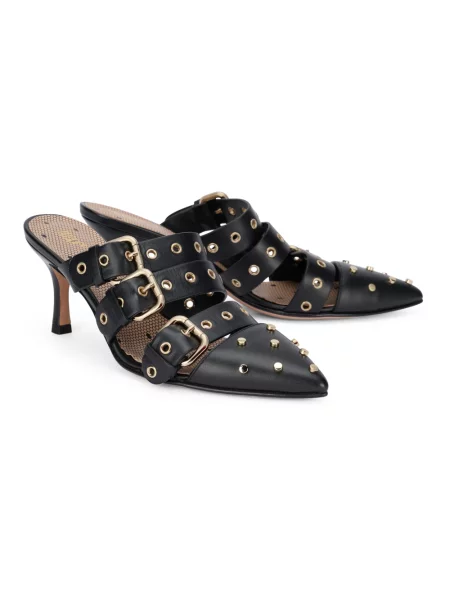 Czółenka Red Valentino skórzana elegancka czarna