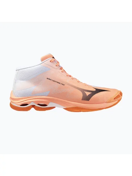 Обувки за волейбол Mizuno Wave Lightning Pro Mid flamingo coral/carbon/white бяло