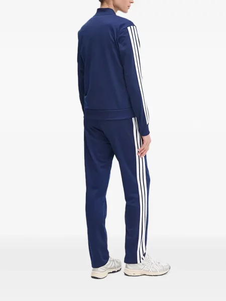 Ριγέ τρέξιμο σετ φόρμας Adidas με σχέδιο γκρι