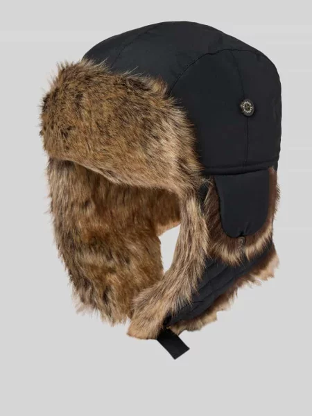 Czapka z nauszniki CLEADON TRAPPER Barbour czarna