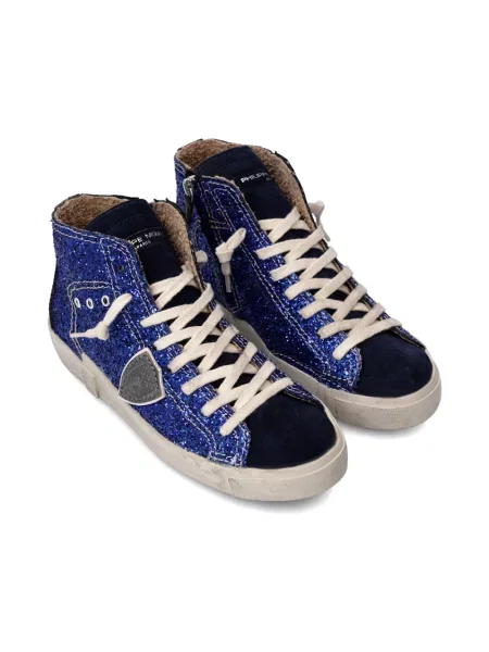 Buty do tenisa Philippe Model zamszowe do tenisa niebieskie