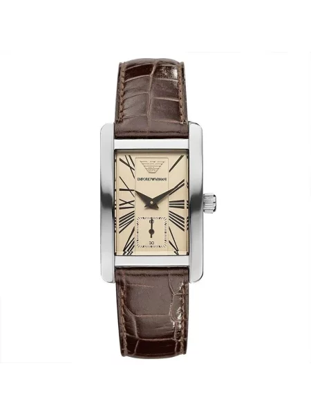 Zegarek Emporio Armani skórzany klasyczny szary